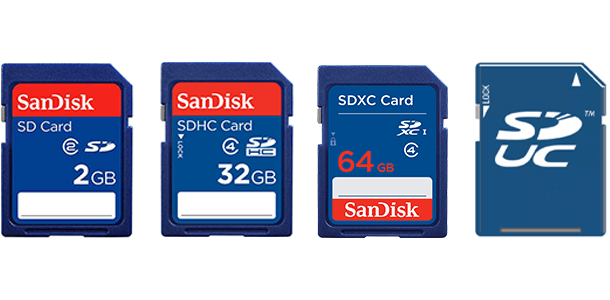 tarjetas de memoria sd sdhc sdxc sduc